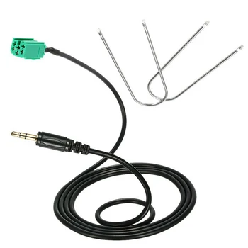 

3.5mm Jack AUX Cable Set Electronics Accessories Car Audio Interior Release Keys Socket Lead MP3 For Renault 2005-2011