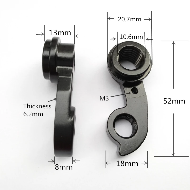 1 Pz Bicicletta Gear Deragliatore Posteriore Gancio Per Btwin Haibike Hercules Umf Staiger Winora Gt Mongoose Khs Mondraker Mech Dropout