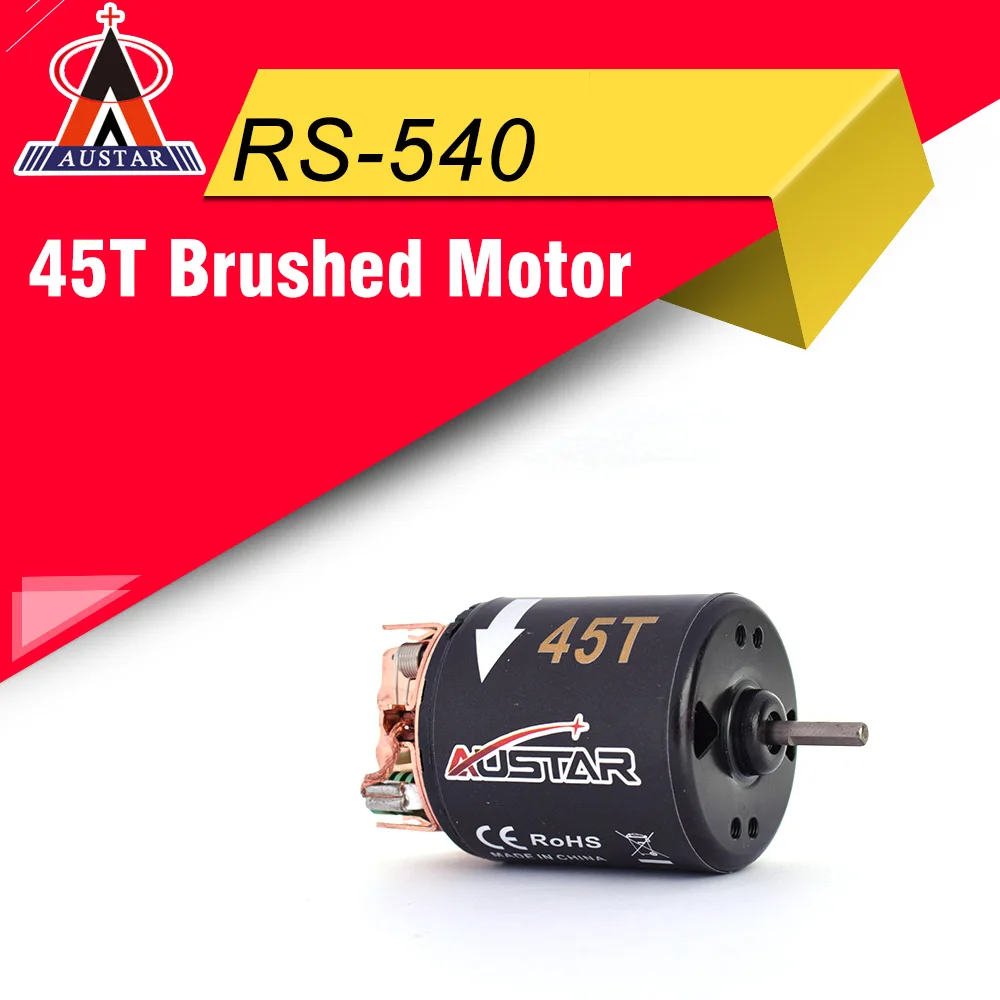 AUSTAR RS 540 45T 35T 27T 3 17 мм модифицированный щеточный двигатель для 1/10 Axial SCX10 D90