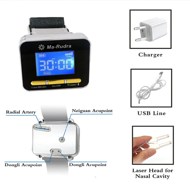 Blood Sugar Watch High blood Pressure Diabetes Watch Laser Therapy Cholesterol India Ma-Rudra Laser Wrist Watch 2