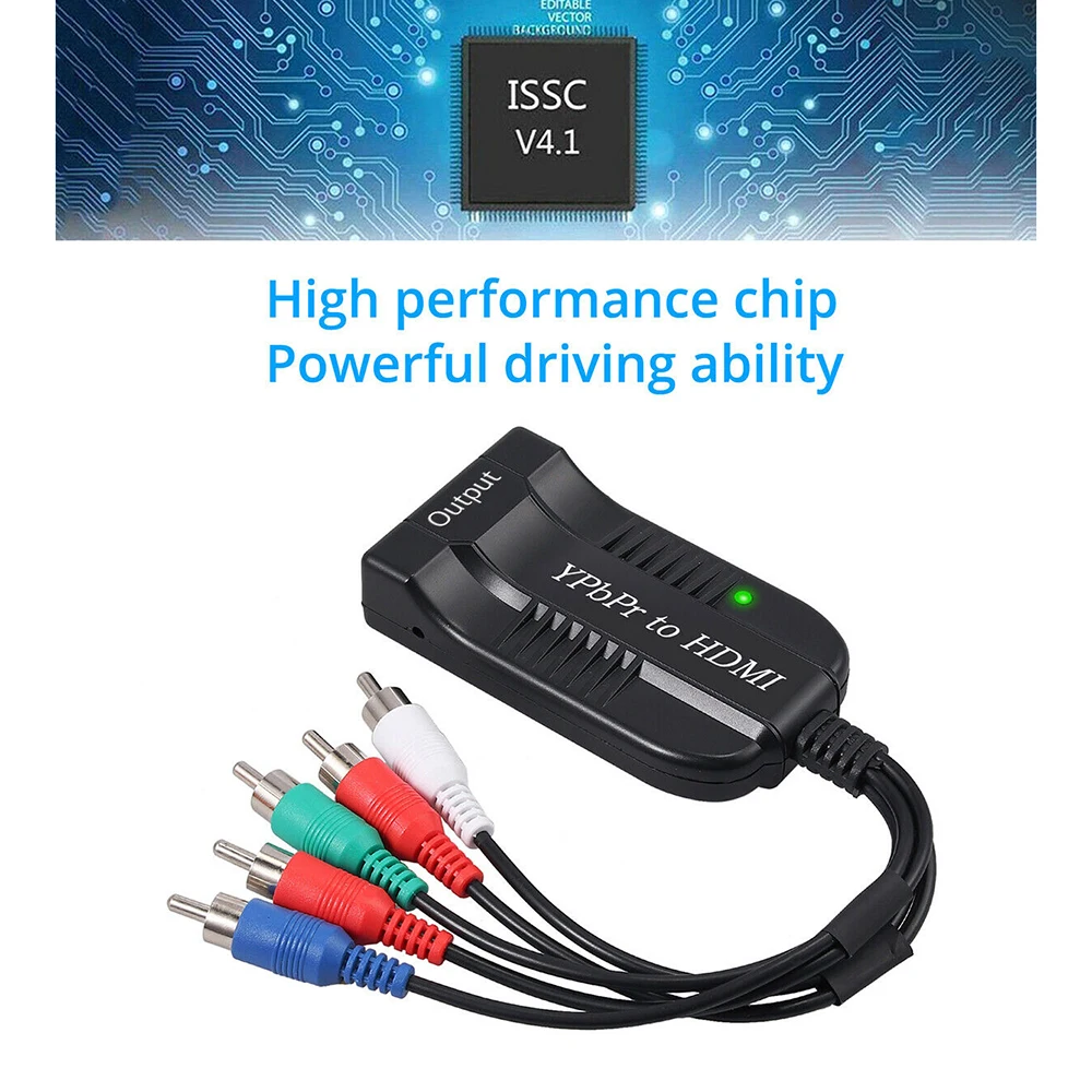 Полностью совместимый мужской YPBPR RGB компонентный видео аудио к HDMI конвертер YPbPr видео+ R/L аудио адаптер для PS3