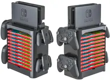 Подставка для хранения игровых аксессуаров Nintendo Switch, 10 игровых дисков, консоль, держатель контроллера, органайзер для Nintendo Switch