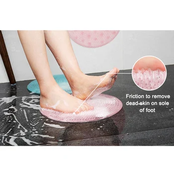 

Shower Foot Massager Silicone Exfoliating Massage Cushion for Bathroom E2S