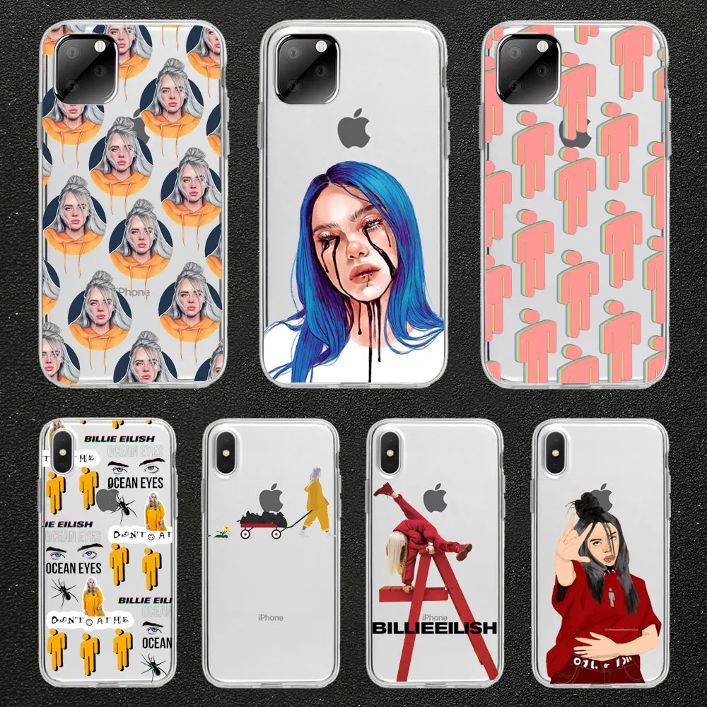 Billie Eilish наклейки dont smile at me мультфильм чехол для телефона для iPhone 11 pro max 7 5S SE 6 6s 8 7 Plus X XR XS MAX Мягкий ТПУ чехол