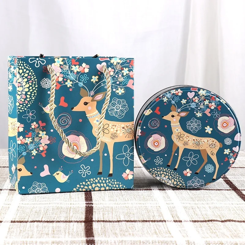 New Fashion Cookie Tin Packing Box Egg Yolk Crisp Green Bean Cake Candy Snowflake Crisps Cranberry Snack Storage Gift Boxes | Дом и сад