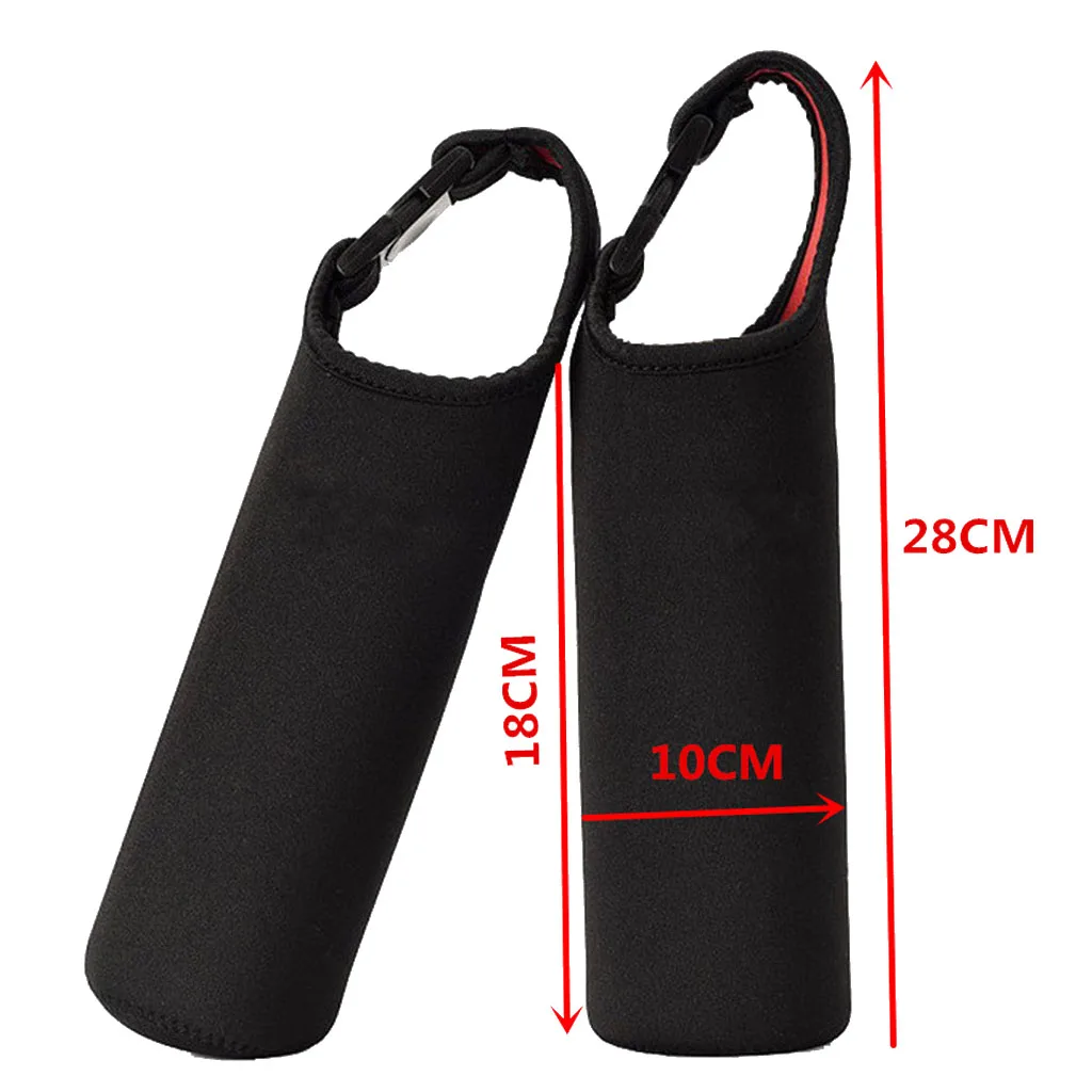 500ml 18 Oz Water Bottle Drink Cup Kettle Beverage Holder Sleeve 3mm Neoprene Insulated Cooler Cover Carrier Wrap & Carry Strap