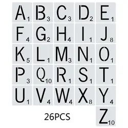 26pcs Set Alphabet Letters Stencils Drawing Template Diy Painting Scrapbooking Dropshipping Stencils Aliexpress