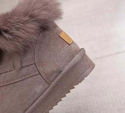 Plush Snow Boots Women Winter Shoes Keep Warm Ankle Boots Non Slip Waterproof Casual Short Booties for Ladies Black Brown