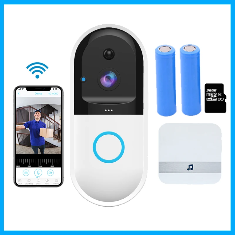 B50 wifi doorbell camera Video Intercom for Home night vision anti-theft remote monitoring Visual Door Phone | Безопасность и