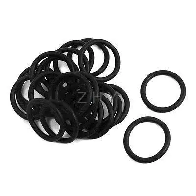

21mm x 16.2mm x 2.4mm Rubber Oil Seal O Ring Gasket Washer Black 20Pcs