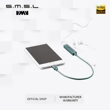 SMSL значок портативный усилитель Lightning вход декодер ЦАП/усилитель и усилитель для наушников Встроенный микрофон для iPhone iPad IOS