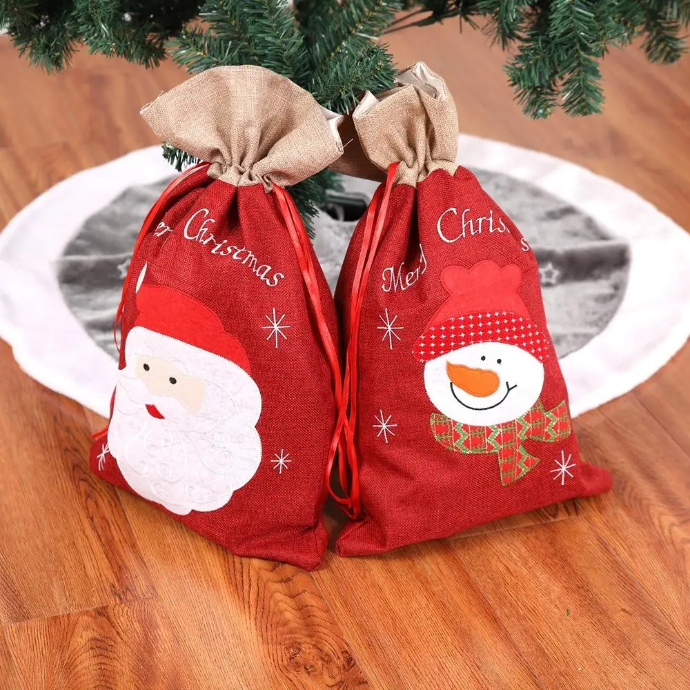 55x32 см Большие Рождественские украшения Рождественские подарочные сумки Санта Клаус рождественские сумки для конфет подарочные сумки Коробка для рождественского подарка
