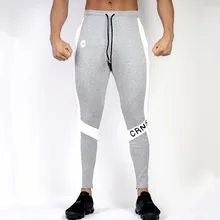 Брюки для бега, мужские спортивные обтягивающие спортивные штаны, осенние спортивные штаны для спортзала, фитнеса, тренировочные брюки, мужские хлопковые Брендовые спортивные штаны