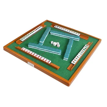 

Board Game Adults Entertainment Lightweight Party Indoor Acrylic Fun Toy With Folding Table Traditional Mini Mahjong Set Family