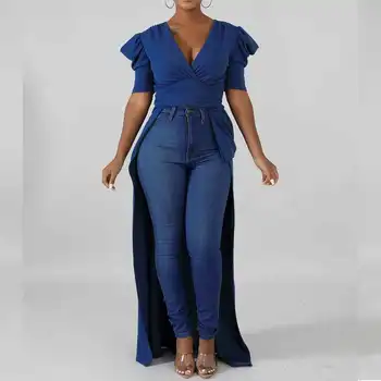 

Plain V-Neck Short Sleeve Summer Long Blouses Shirts Women Asymmetrical Tunic High Waist Party Night Club Tops Plus Size 2xl