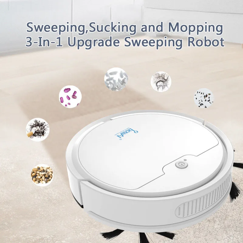 APP Control Sweeping Vacuum Mopping 3-In-1 Robot Auto Obstacle Avoidance One Key Start 100Mins Long Life Smart Sweeping Robot 2