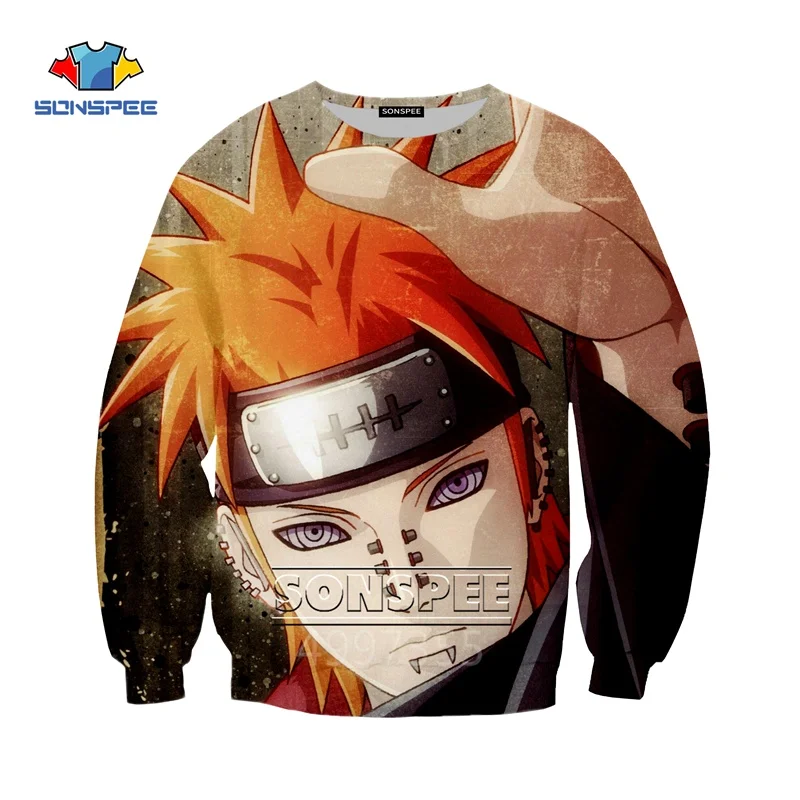 SONSPEE аниме Akatsuki Harajuku 3D с принтами для маленьких мальчиков и девочек свитеры для детей для девочек-подростков, детская одежда топы, пуловер с длинными рукавами, SW151