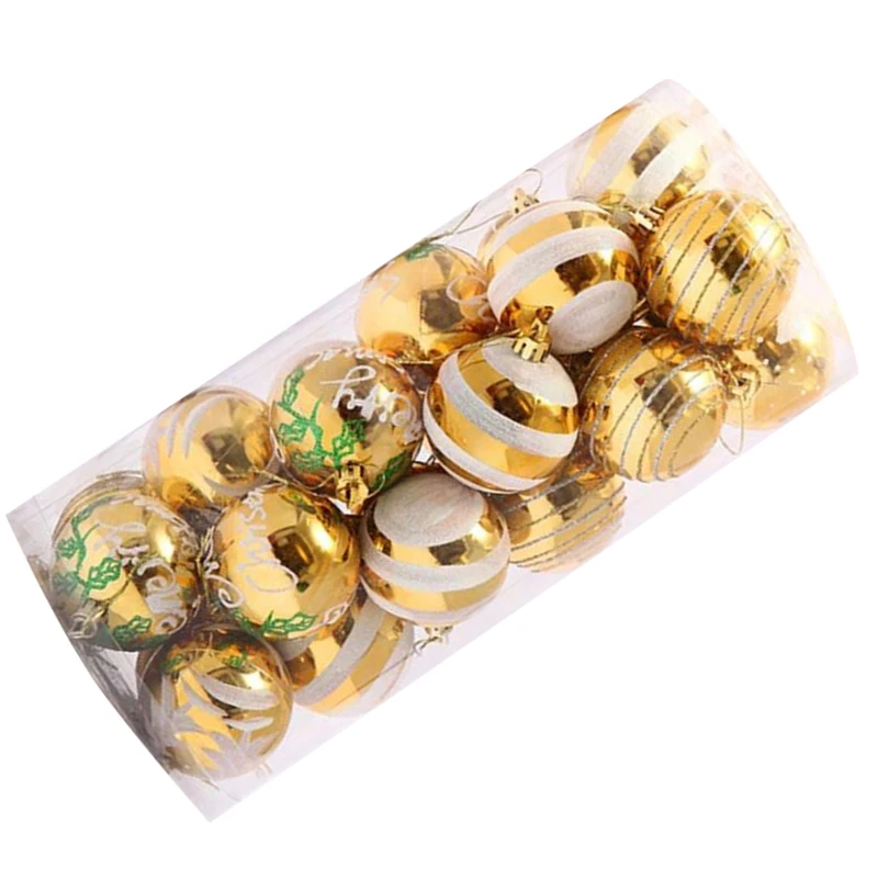 ELEG-24PCs Рождество 6 см пластиковые елочные украшения шар