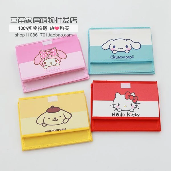Мультфильм hello kitty My Melody Cinnamoroll Pom pomparin косметическая коробка сумки макияж Чехол игрушка складной ящик для хранения сумка органайзер