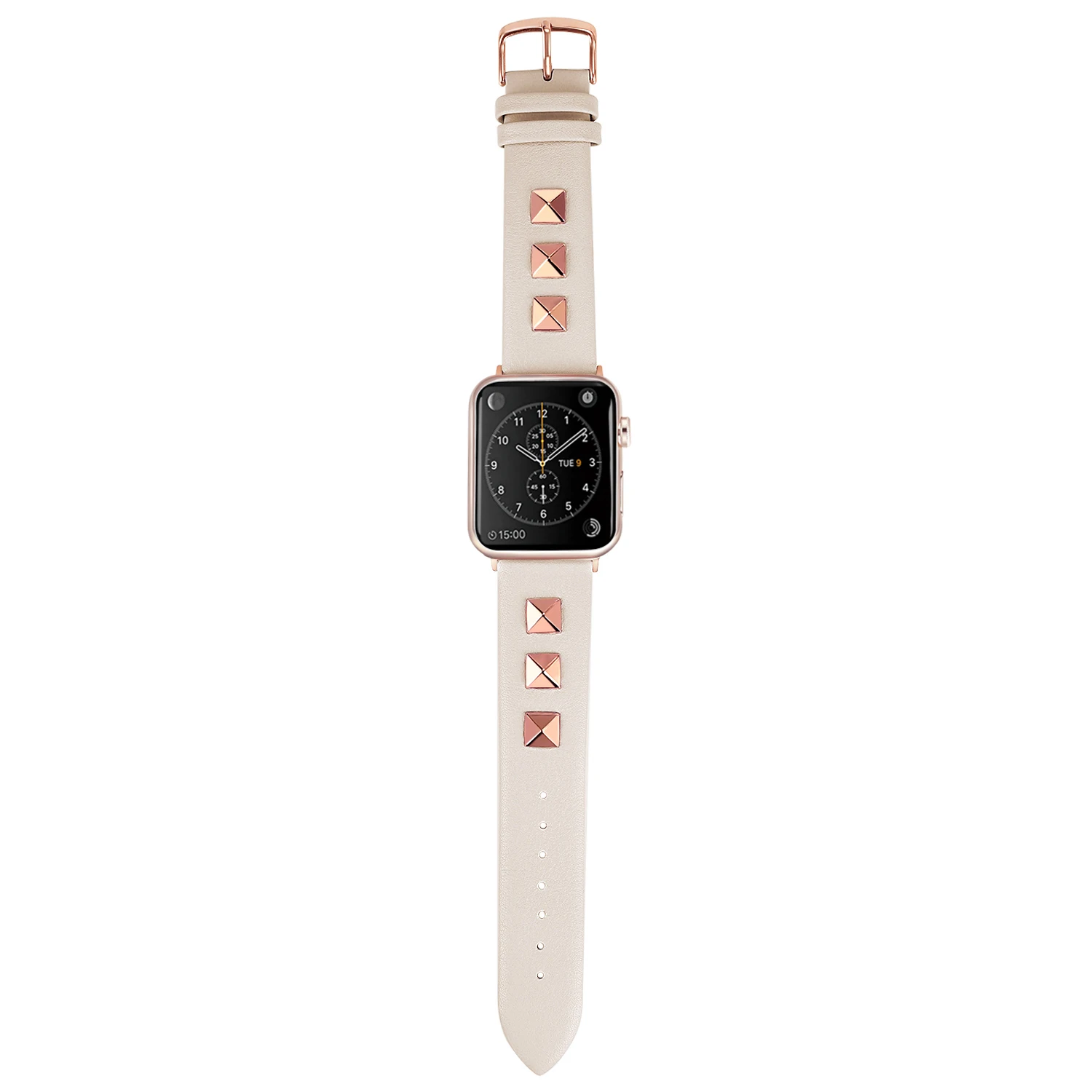 Заклепки Спортивная петля ремешок для Apple watch Band 42/38 мм кожаные браслеты аксессуары для iwatch 4 44 мм 40 мм серии 3 2 1