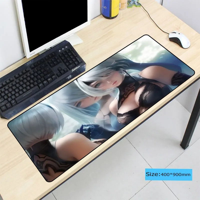 Nier Automata Anime Girl Large Mouse pad Gamer Keyboard Mat XL Table Protector Soft Gaming Mousepad