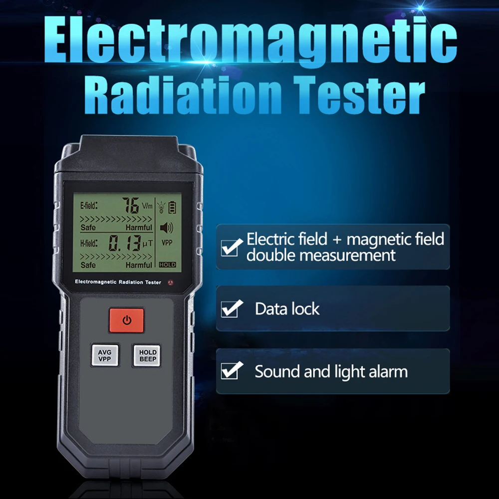 Электромагнитное поле излучения Тестер EMF метр ручной счетчик цифровой дозиметр ЖК-детектор измерения для компьютера телефона