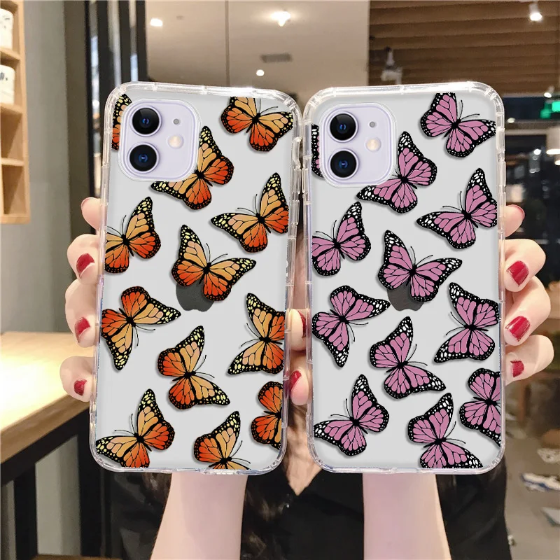 Butterfly Case for Samsung A51 Coque Samsung A32 A52 A72 A12 A31 A71 A50 A70 S20 FE S21 Ultra S30 Plus Silicone ShockProof Cover