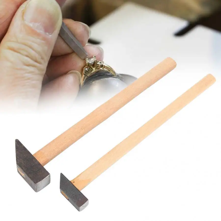 Жесткий 2 шт./компл. DIY высокая твердость молоток для изготовления ювелирных изделий для обработки металла инструмент