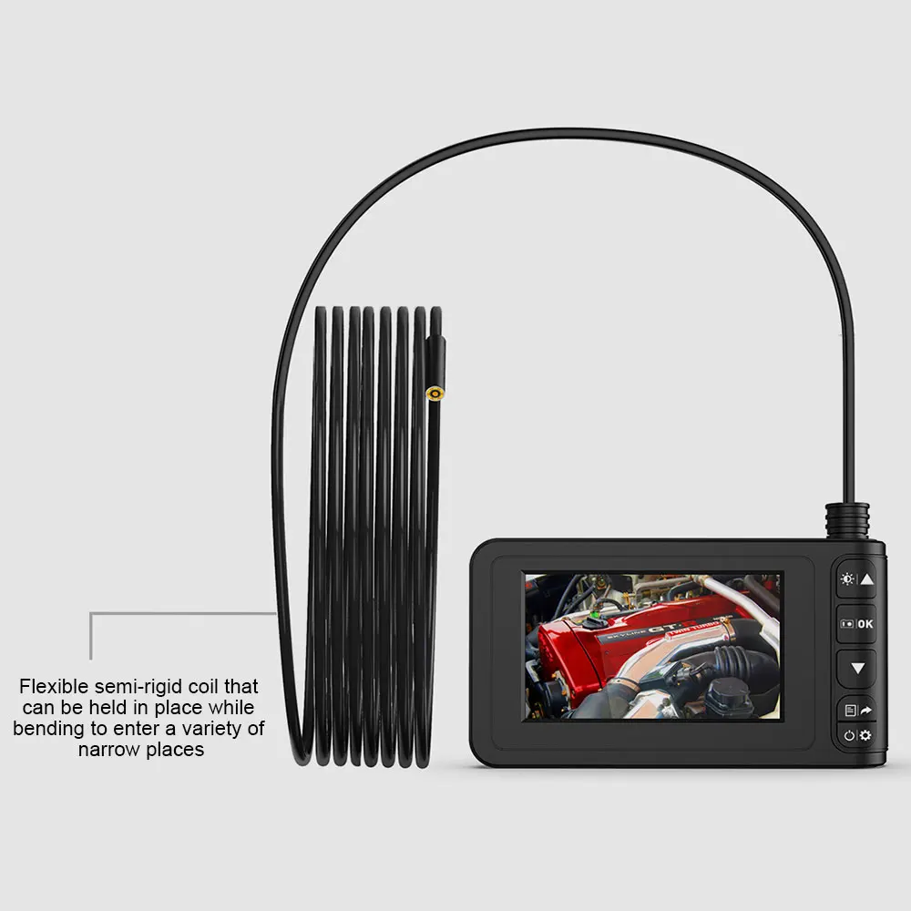 Portable Ear Spoon Borescope Handheld Endoscope Inspection Camera Photos ABS Inskam129 8mm Real-Time Video Microscope