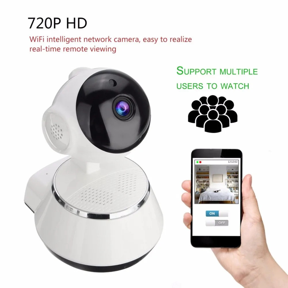 720P HD Home Security IP Камера Wi-Fi беспроводная камера видеонаблюдения 3,6 мм объектив Широкий Формат Крытый Камера Поддержка Ночное видение купол