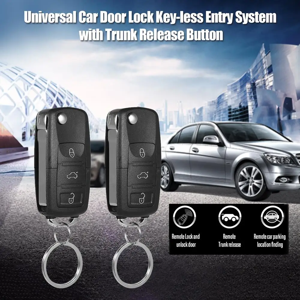 

Universal Alarma Auto Car Door Lock Keyless Entry System with Trunk Release Button Remote Central Locking Kit