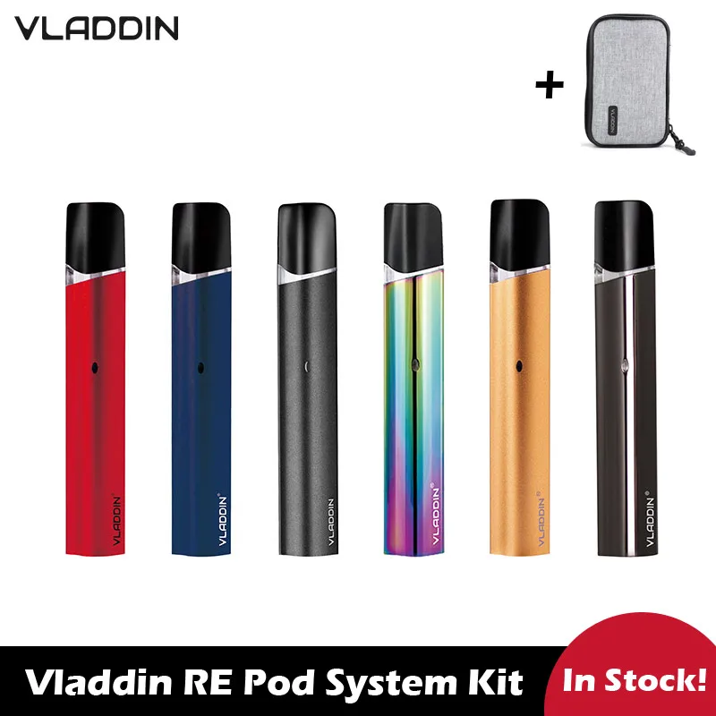 

VLADDIN RE Full Kit Pod Systme Electronic Cigarettes 1.5ml 350mah Refillable Ceramic Coil Cartridge VS MINIFIT C601 Vaporizer
