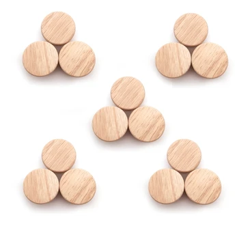 

15Pcs Home Accessory 50X25mm Wooden Knob Wood Round Pull Knobs for Cabinet Drawer Shoe Box Cupboard Cabinet Door