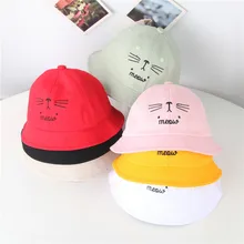 Милая шляпа-ведро с принтом, модная детская шапка с Круглым Верхом для рыбалки, летняя пляжная Праздничная детская шапка в рыбацком стиле, Солнцезащитная шляпа