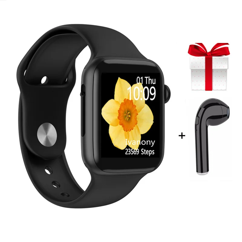 Black watch Смарт-часы с Bluetooth для мужчин и женщин, умные часы W34 IWO 11 Lite pro, монитор сердечного ритма, ЭКГ, трекер спортивной активности для Apple IOS - Цвет: Black watch