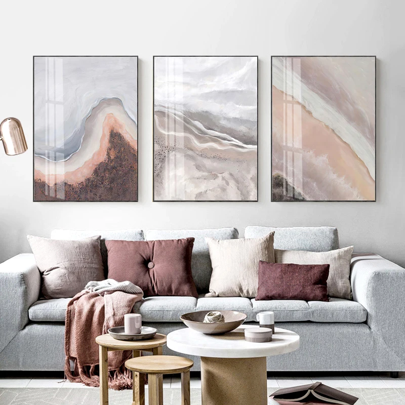 Nordic-Abstract-Sea-river-beach-Wall-Art-Canvas-Painting-pink-Retro-Poster-Print-Wall-Picture-for (5)