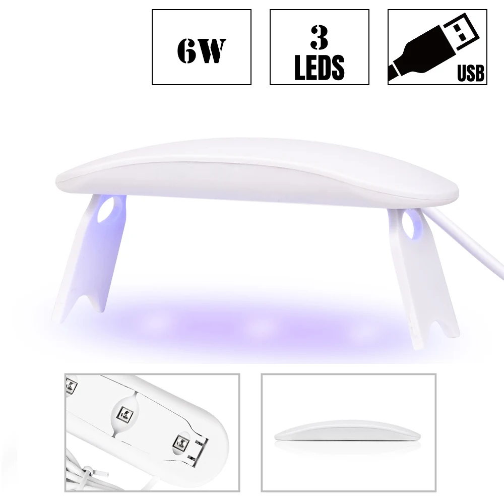 6W 3LEDs 36/54 Вт Сушилка для ногтей, УФ-лампы светодиодный светильник для ногтей с 18/36 светодиодный s Сушилка лампы для Полимеризации Гель лак для ногтей, инструменты для маникюра - Цвет: 6W 3LEDs