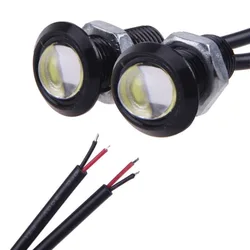Feu antibrouillard blanc DRL pour moto, étanche, LED, œil d'aigle, Kit de virage arrière, 18mm COB 