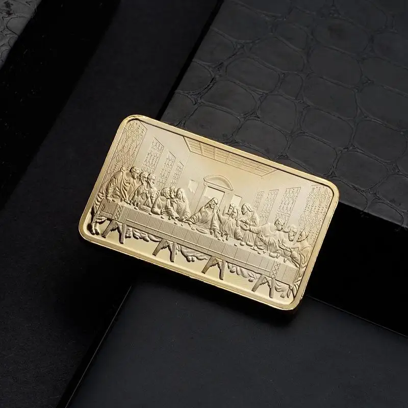 Jesus 24K позолоченные украшения сувениры с узорами монета памятная золото слиток