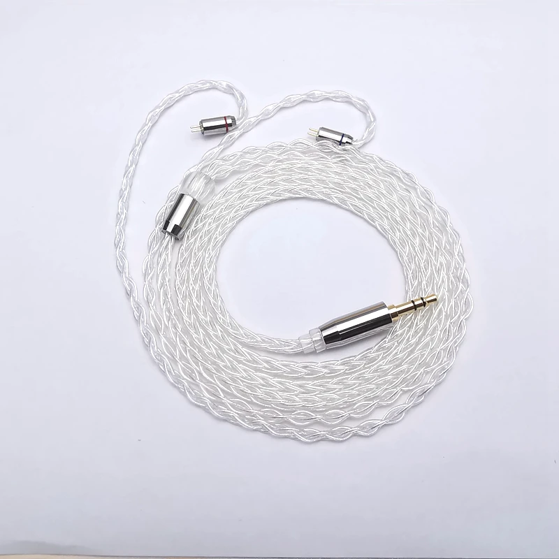 Cabo de Atualização de Fones de Ouvido Tomada com Mmcx Tfz para Fones de Ouvido de Estanho Prata Pura Core Equilibrado 2.5 - 3.5 4.4mm 2pin Qdc Tfz 8 Fio - Image 3