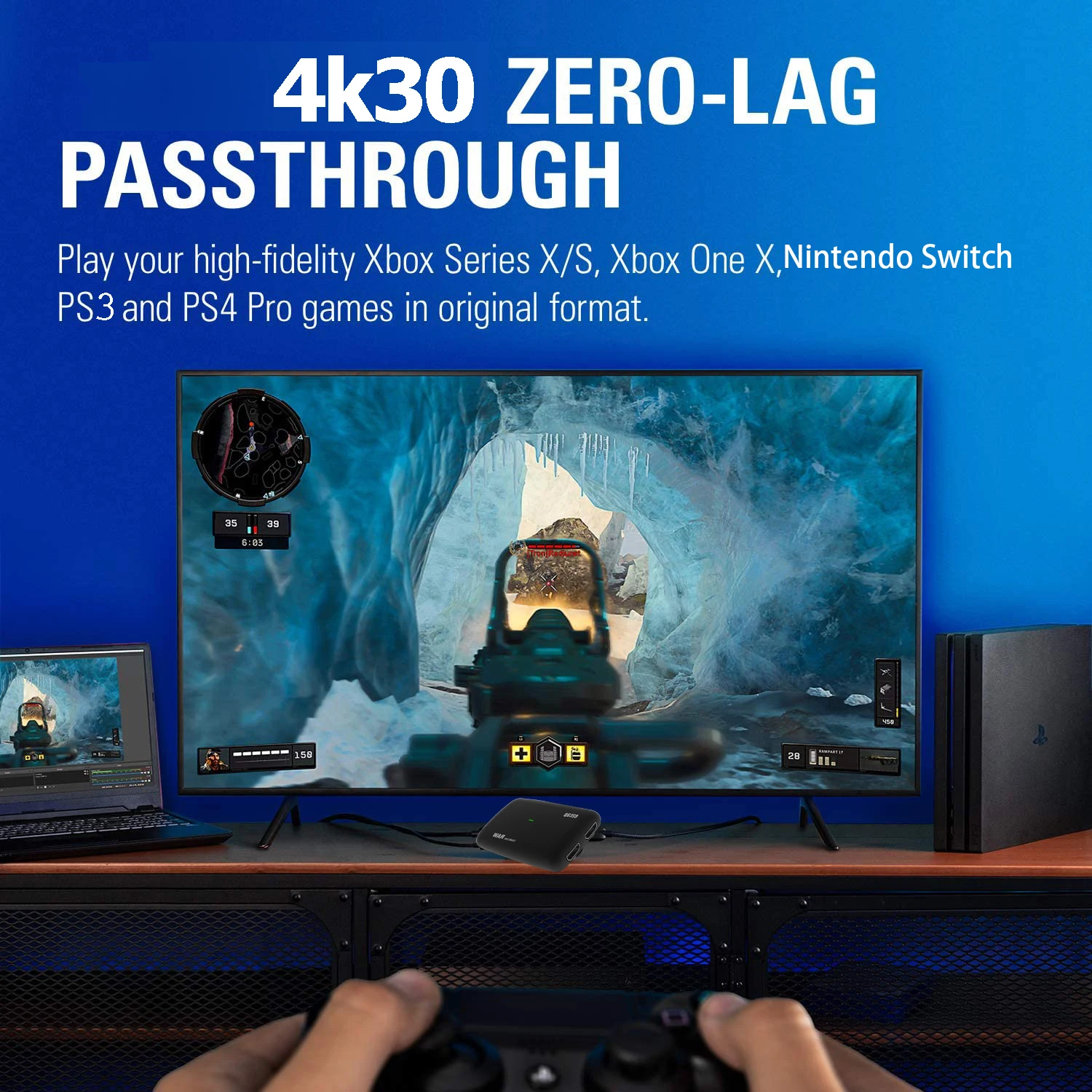 Ezcap321 USB 3.0 HD  ĸó ī, ̺ Ʈ ڽ ȭ,   , 4K, 30hz, 1080P, 120fps, 60fps