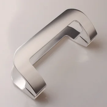 

Double Side Shower Glass Door Handle Square Back-to-Back Bathroom Pull Sliding Door Handle 210mm Hole distance Space Aluminum