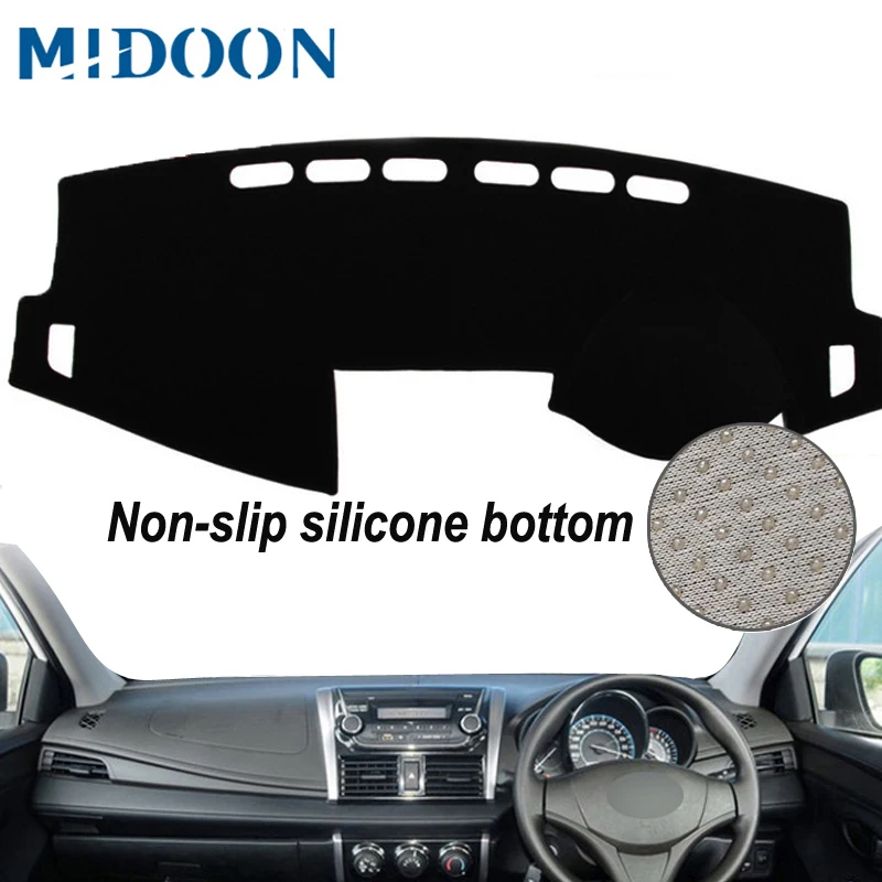 MIDOON для Toyota VIOS Yaris 2014 2015 2016 2017 2018 2019 чехлы стайлинга автомобиля коврик приборной