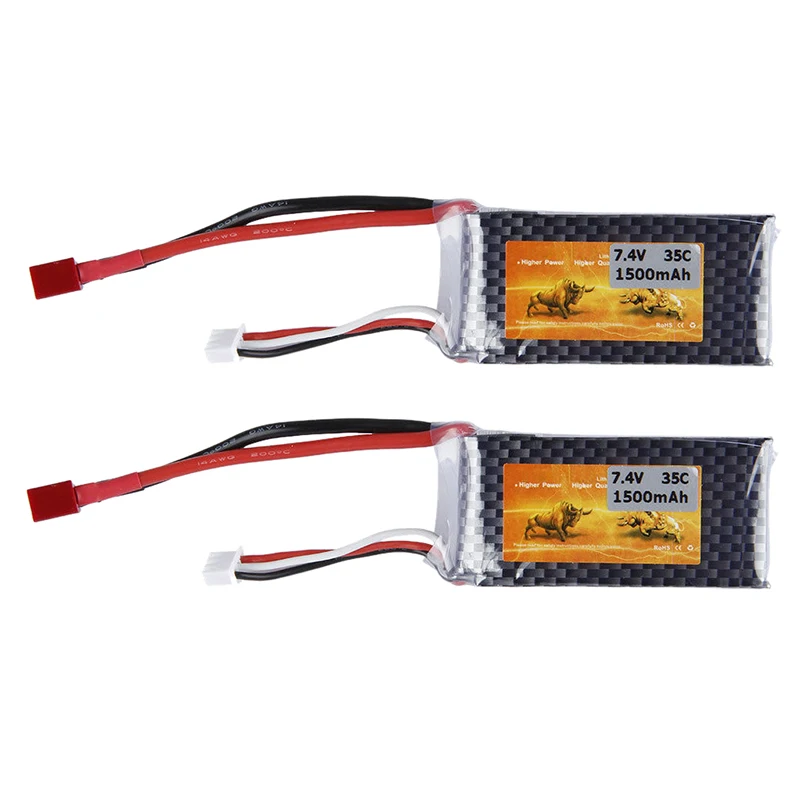 2x7,4 V 35C 1500mAh 2S Lipo RC батарея для RC автомобиля грузовика Багги Truggy RC Хобби