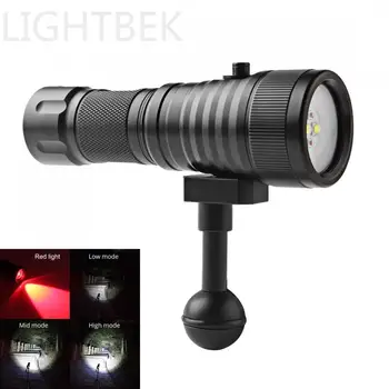 

Waterproof LED Diving Flashlight Photography Video 120 Degrees Beam Angle Scuba Torch Light Lamps for Supplementary Lighting