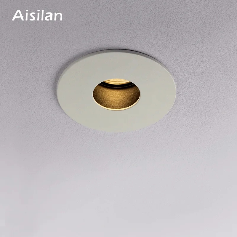 Aisilan LED recessed spot light anti-glare downlight bedroom Round or Square White LED Ceiling Spot Light