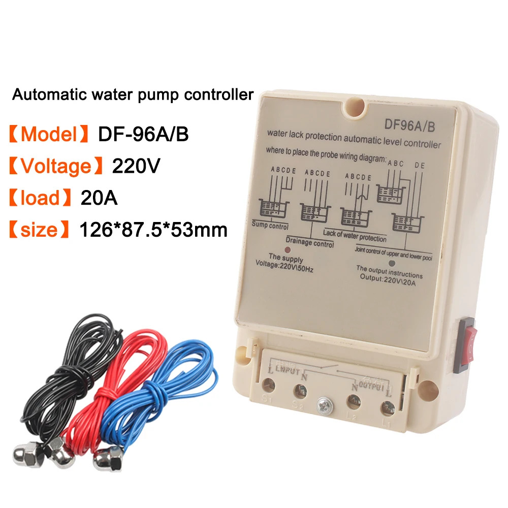 Water Level Controller DF-96A DF-96D DF-96DK Automatic Pump Cistern Liquid Switch 3 probes