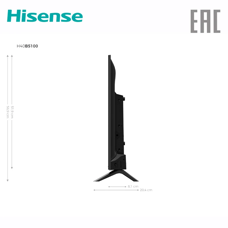Телевизор Hisense 40" 40E5100EE HD Feature TV