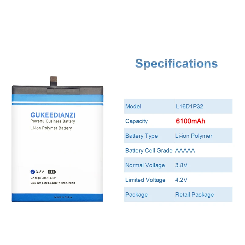 GUKEEDIANZI 6100 мА/ч, L16D1P32 Батарея для lenovo Phab 2 Phab 2 PB2-650 PB2-650M PB2-670N PB2-670M PB2-670Y PB2 670N 670Y Li-polym