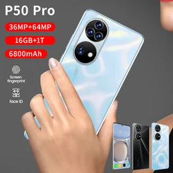 Global Version Smartphone HUAWE P50 Pro 5G 16GB+1TB 7.3Inch Unlock Mobile Phone Dual SIM Face ID 6800mAh Qualcomm 888 Cellphone
